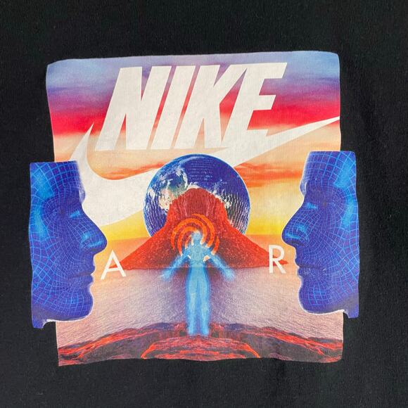 Nike‎ Air Graphic Tee Multicolor Head Print Black Cotton Short Sleeve T-Shirt XL - Picture 6 of 7